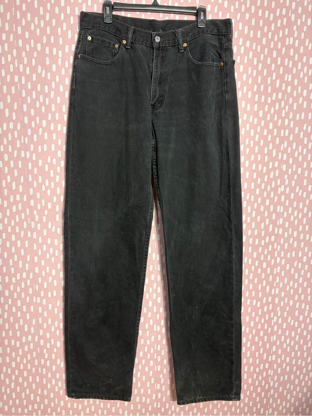 Levi's Men's 550 Relaxed Fit 36x38 Black Jeans
